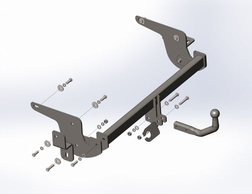 Прицепное устройство со сьемным крюком (Фаркоп) TOYOTA RAV-4 2019+ г.в., Toyota, Сталь, RAV4, Новое, На штатные места, RAV4 V ( 2019- )