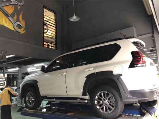 Тюнінг обвіс Toyota Prado 150 2018-2023 р.в. стиль Wald, Серый грунт (под покраску), Toyota, Комплект обвеса, Требуется, Полипропилен, Prado, Новое, На штатные места, LAND CRUISER PRADO 2018-