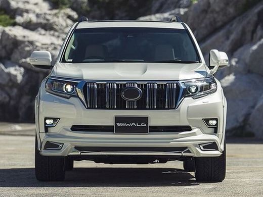Тюнінг обвіс Toyota Prado 150 2018-2023 р.в. стиль Wald, Серый грунт (под покраску), Toyota, Комплект обвеса, Требуется, Полипропилен, Prado, Новое, На штатные места, LAND CRUISER PRADO 2018-