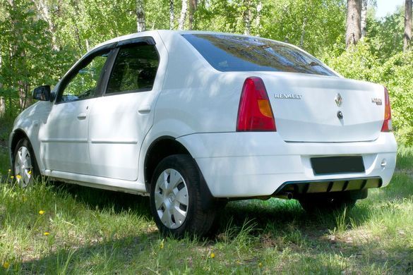 Диффузор на задний бампер Renault Logan 2004-2010 г.в. Рено Логан