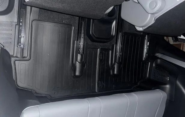 Резиновые коврики салона Toyota Highlander 2019- г.в. комплект 6шт Тойота Хайлендер, Черный, Toyota, Highlander, Новое, На штатные места