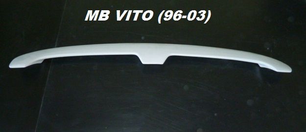 Спойлер багажника Mercedes Vito 638, 1996-2003 г.в. Мерседес Вито, Серый грунт (под покраску), Внешний Тюнинг, Mercedes-Benz, Спойлер, Требуется, Стеклопластик, Vito, Новое, На штатные места, VITO Bus (638) 1996-2003