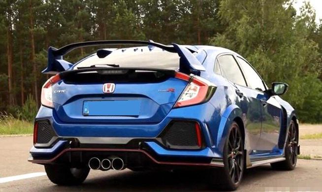 Спойлер багажника 3-х составной Honda Civic хэтчбек 2016+ г.в. в стиле Type-R