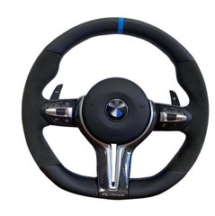 Спортивне кермо М-серії для BMW F01 F02 F06 F07 F10 F11 F12 F14 F15 F16 F22 F30 F31 F32 F33 F34 F80, Черный, Деталі салону, BMW, Натуральная кожа, Новое, На штатные места