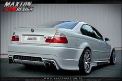 Задній тюнінг бампер BMW 3 серії E46 седан 1998-2007 р.в., Серый грунт (под покраску), BMW, Накладка на задний бампер, Требуется, Стекловолокно, 3-Series, Новое, На штатные места, 3 (E46) 1998-2005