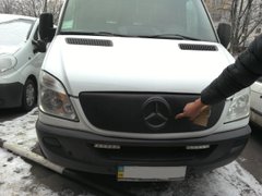 Зимова заглушка на решітку радіатора матова Mercedes Sprinter W906 2006-2012 г.в. Спрінтер 906, Черный, Захисні накладки, Mercedes-Benz, Не требуется, ABS-пластик, Sprinter, Новое, На штатные места, SPRINTER 4-t (906) 2006-, Накладки на решетку