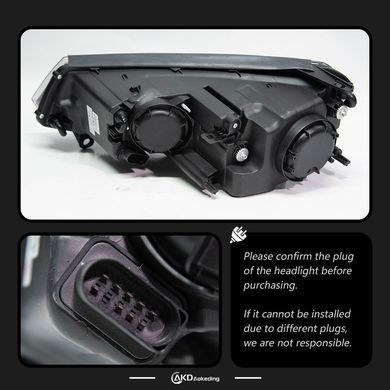 Передние лед фары для Volkswagen Touareg 2011-2014 г.в. Туарег, Черный, Volkswagen, Альтернативная оптика, Touareg, Новое, TOUAREG (7P5) 2010-
