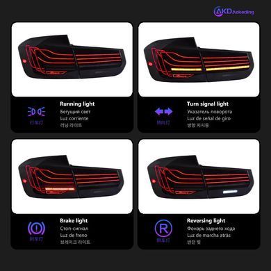 Задние тюнинг фонари для BMW 3 серии F30 2012-2018 г.в. БМВ Ф30, Внешний Тюнинг, BMW, Альтернативная оптика, 3-Series, Новое, На штатные места, 3 (F30, F35, F80) 2011-