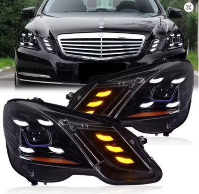Передние тюнинг лед фары Mercedes E-класс W212 дорестайлинг 2009-2013 г.в. Мерседес Е 212, Mercedes, Альтернативная оптика, E-Class, Новое, На штатные места, E-KLASSE (W212) 2009-