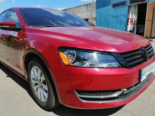 Реснички на фары Volkswagen Passat B7 Америка 2010+ г.в. Пасат Б7, Серый грунт (под покраску), Volkswagen, Декоративные накладки, Требуется, Стекловолокно, Passat, Новое, На штатные места, PASSAT (362) 2010-