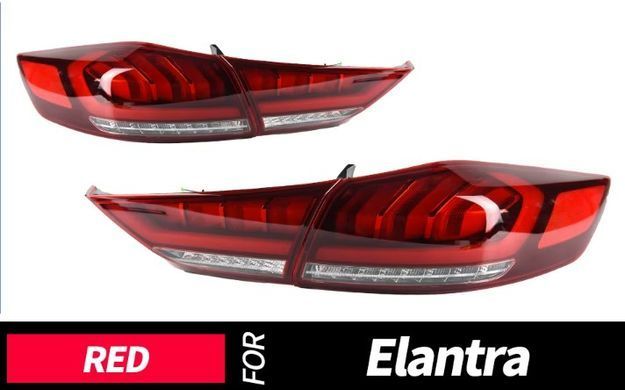 Задние тюнинг лед фонари Hyundai Elantra 2016-2020 г.в. Хюндай Елантра, Hyundai, Альтернативная оптика, Elantra, Новое, На штатные места, Elantra 2016-2018