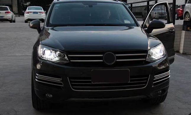 Передние лед фары для Volkswagen Touareg 2011-2014 г.в. Туарег, Черный, Volkswagen, Альтернативная оптика, Touareg, Новое, TOUAREG (7P5) 2010-