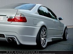 Накладки на бічні пороги BMW 3 серії E46 седан 1998-2007 р.в., Серый грунт (под покраску), BMW, Пороги, Требуется, Стекловолокно, 3-Series, Новое, На штатные места, 3 (E46) 1998-2005