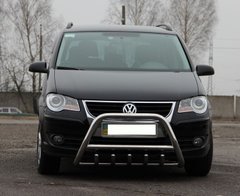 Защита переднего бампера (кенгурятник, бугель, дуга) Volkswagen Touran