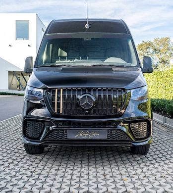Передний бампер в сборе для Mercedes Sprinter 907 2018+ г.в. стиль AMG, Внешний Тюнинг, Mercedes, Передний бампер, Требуется, Полипропилен, Sprinter, Новое, На штатные места, SPRINTER (907) 2018-
