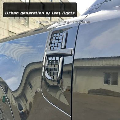 Накладки зябра на передні крила для Land Rover Defender 2020+ р.в. Дефендер, Черный
