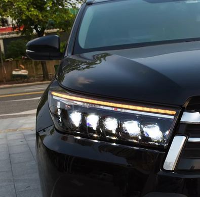 Тюнінг лід фари Toyota Highlander 2017-2019 р.в. рестайлінг, Зовнішній тюнінг, Toyota, Альтернативная оптика, Highlander, Новое, На штатные места, HIGHLANDER 2014-