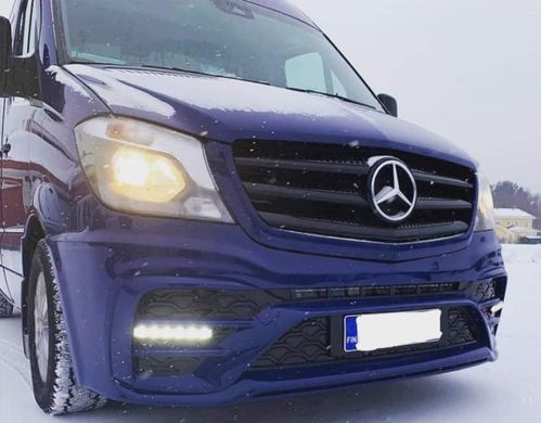 Передний бампер Mercedes Sprinter W906 рестайлинг 2013-2018 г.в. в стиле AMG