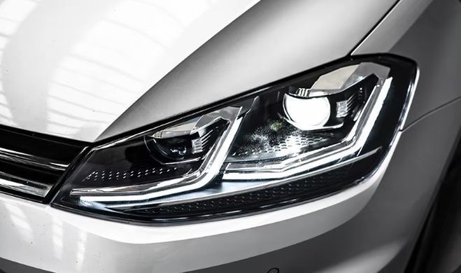 Передние тюнинг лед фары для Volkswagen Golf 7.5 рестайлинг 2018-2021 г.в. Гольф 7, Volkswagen, Альтернативная оптика, Golf, Новое, На штатные места, GOLF VII (5G1) 2012-