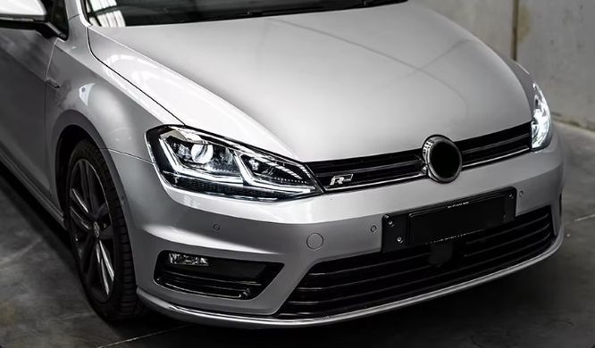Передние тюнинг лед фары для Volkswagen Golf 7.5 рестайлинг 2018-2021 г.в. Гольф 7, Volkswagen, Альтернативная оптика, Golf, Новое, На штатные места, GOLF VII (5G1) 2012-