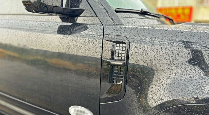 Накладки зябра на передні крила для Land Rover Defender 2020+ р.в. Дефендер, Черный