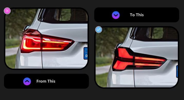 Задние тюнинг лед фонари BMW X1 F48 2014-2023 г.в. БМВ Х1 Ф48, BMW, Альтернативная оптика, X1, Новое, На штатные места, X1 (E84) 2009-