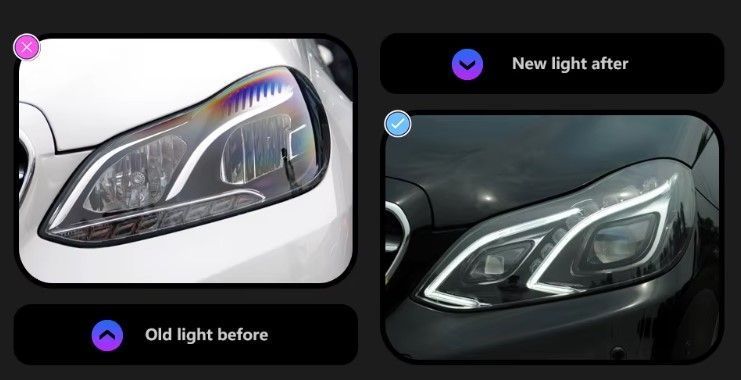 Передние тюнинг лед фары Mercedes E-класс W212 рестайлинг 2014-2016 г.в. Мерседес Е 212, Mercedes, Альтернативная оптика, E-Class, Новое, На штатные места, E-KLASSE (W212) 2009-