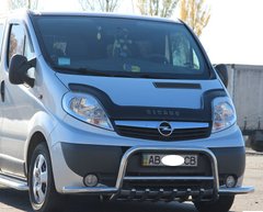 Защита переднего бампера (кенгурятник, бугель) с усами Opel Vivaro