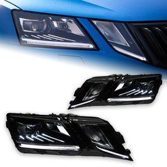 Передние лед фары для Skoda Octavia A7 2017-2019 г.в. Шкода Октавиа, Черный, Skoda, Альтернативная оптика, Octavia, Новое, На штатные места, OCTAVIA (5E3) 2012-