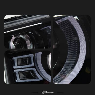 Передние лед фары для Land Rover Discovery 4 2010-2018 г.в. Дискавери 4, Черный