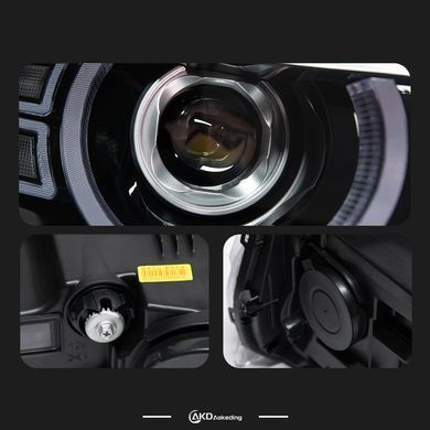 Передние лед фары для Land Rover Discovery 4 2010-2018 г.в. Дискавери 4, Черный
