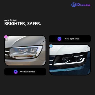 Передние лед фары для Volkswagen T5 рестайлинг 2010-2015 г.в. Волксваген Т5, Volkswagen, Альтернативная оптика, Transporter, Новое, На штатные места, TRANSPORTER T5 2003-