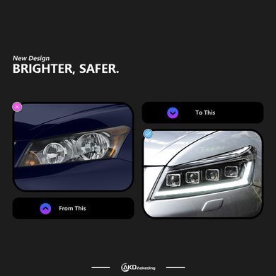 Передние тюнинг лед фары Honda Accord 2008-2013 г.в. Хонда Акорд