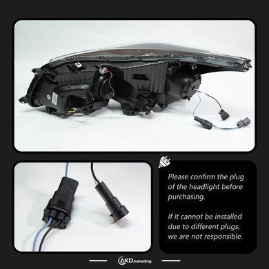 Передние тюнинг лед фары Honda Accord 2008-2013 г.в. Хонда Акорд