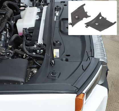 Пластикові накладки для обшивки підкапотного простору для Toyota Prado 250 2024 р.в., Черный, Toyota, Декоративные накладки, Не требуется, Полипропилен, Prado, Новое, На штатные места
