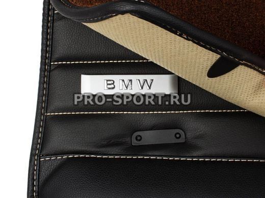 Коврики 3D VIP класса из экокожи на липучках BMW X5 E70 2006-2013 г.в.