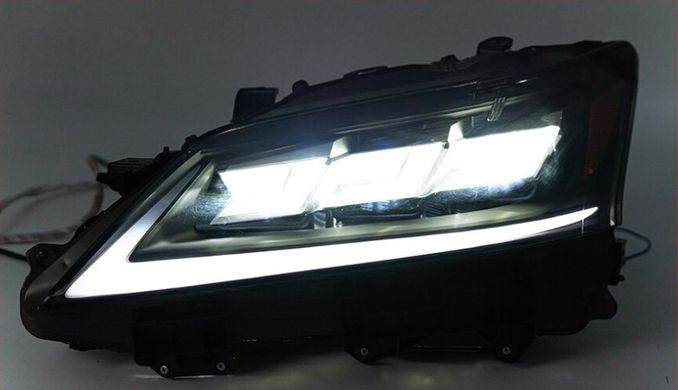 Передние лед фары для Lexus GS GS250 GS350 LED 2012-2015 г.в. в стиле 2016+, Черный, Оптика, Lexus, Альтернативная оптика, GS, Новое, На штатные места, GS (GRL1, GWL1) 2012-