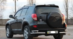 Защита заднего бампера двойные уголки Toyota Rav4 2006-2012 г.в.