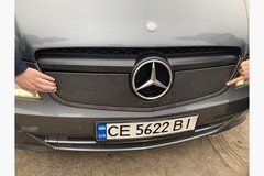 Зимняя заглушка решетки радиатора верхняя Mercedes Vito 2010-2015 г.в. Мерседес Вито, Черный, Mercedes, Накладка на передний бампер, Не требуется, ABS-пластик, Vito, Новое, На штатные места, VITO Bus (W639) 2003-