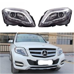 Передние светодиодные лед фары Mercedes GLK 2012-2015 г.в., Черный, Mercedes, Альтернативная оптика, GLK, Новое, На штатные места, GLK-KLASSE (X204) 2008-