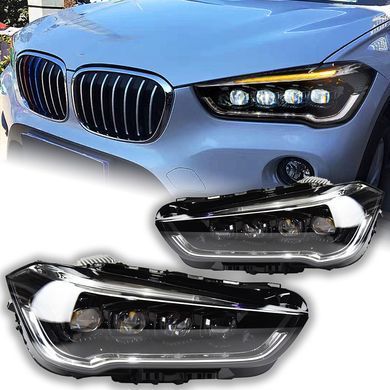 Передние тюнинг лед фары BMW X1 F48 F49 2016-2021 г.в. БМВ Х1, Внешний Тюнинг, BMW, Альтернативная оптика, X1, Новое, На штатные места, X1 (F48) 2016-2021