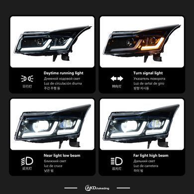 Передні тюнінг лед фари для Chevrolet Cruze 2009-2016 р.в. Шевролет Круз, Chevrolet, Cruze, Новое