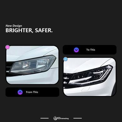 Передние тюнинг лед фары для Volkswagen Caddy 2015-2020 г.в. Волксваген Кади