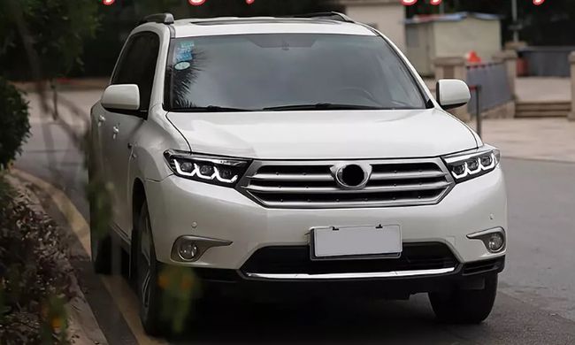 Тюнинг лед фары Toyota Highlander 2012-2014 г.в. Тойота Хайлендер, Внешний Тюнинг, Toyota, Альтернативная оптика, Highlander, Новое, На штатные места