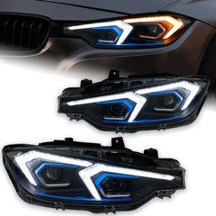 Передние тюнинг лед фары для BMW 3-серии F30 2013-2018 г.в. стиль Лайзер, Внешний Тюнинг, BMW, Альтернативная оптика, 3-Series, Новое, На штатные места, 3 (F30, F35, F80) 2011-