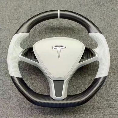 Спортивне кермо Tesla Model 3 Yoke X S Y, Деталі салону, Tesla, Натуральная кожа, Новое, На штатные места