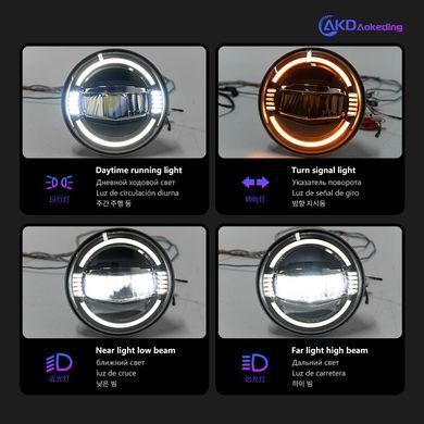 Передні лед фари для Jeep Wrangler 2007-2017 р.в. Джип Вранглер, Jeep, Альтернативная оптика, Новое, На штатные места
