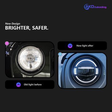 Передні лед фари для Jeep Wrangler 2007-2017 р.в. Джип Вранглер, Jeep, Альтернативная оптика, Новое, На штатные места