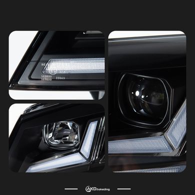 Передні лед фари для  Volkswagen Touareg 2015-2018 г.в. Туарег, Черный, Volkswagen, Альтернативная оптика, Touareg, Новое, TOUAREG (7P5) 2010-