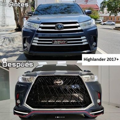 Тюнинг обвес Toyota Highlander 2017+ г.в. рестайлинг в стиле TRD